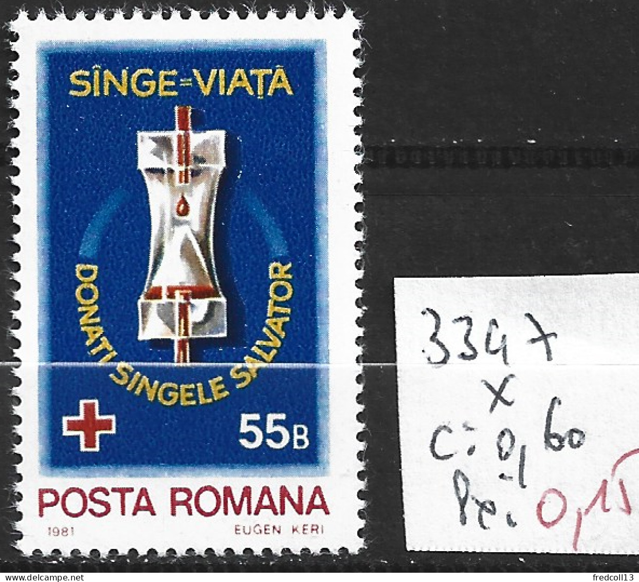 ROUMANIE 3347 * Côte 0.60 € - Unused Stamps