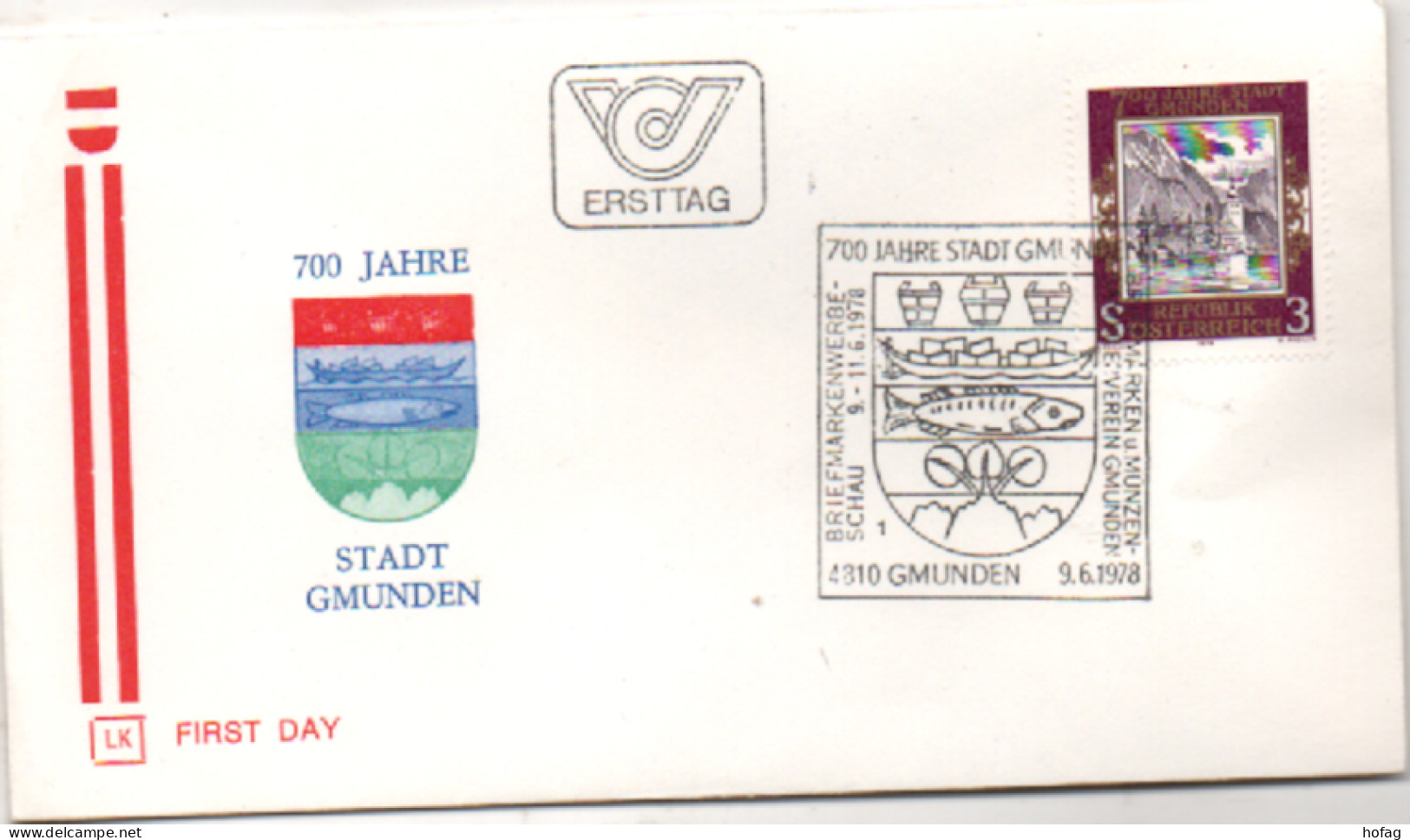 Österreich 1978 MiNr.: 1576 Gmunden Ersttag; FDC Austria FDC Scott: 1082 YT: 1405 Sg: 1809 - FDC