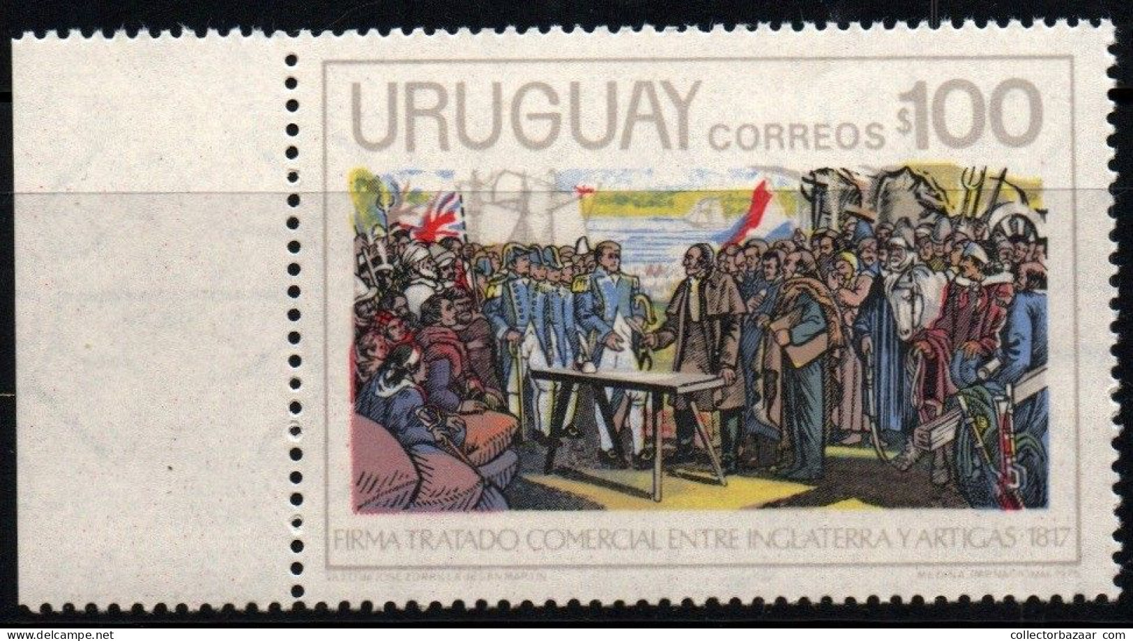 1975 Uruguay Treaty Signing By Jose Zorrilla De San Martin #909 ** MNH - Uruguay