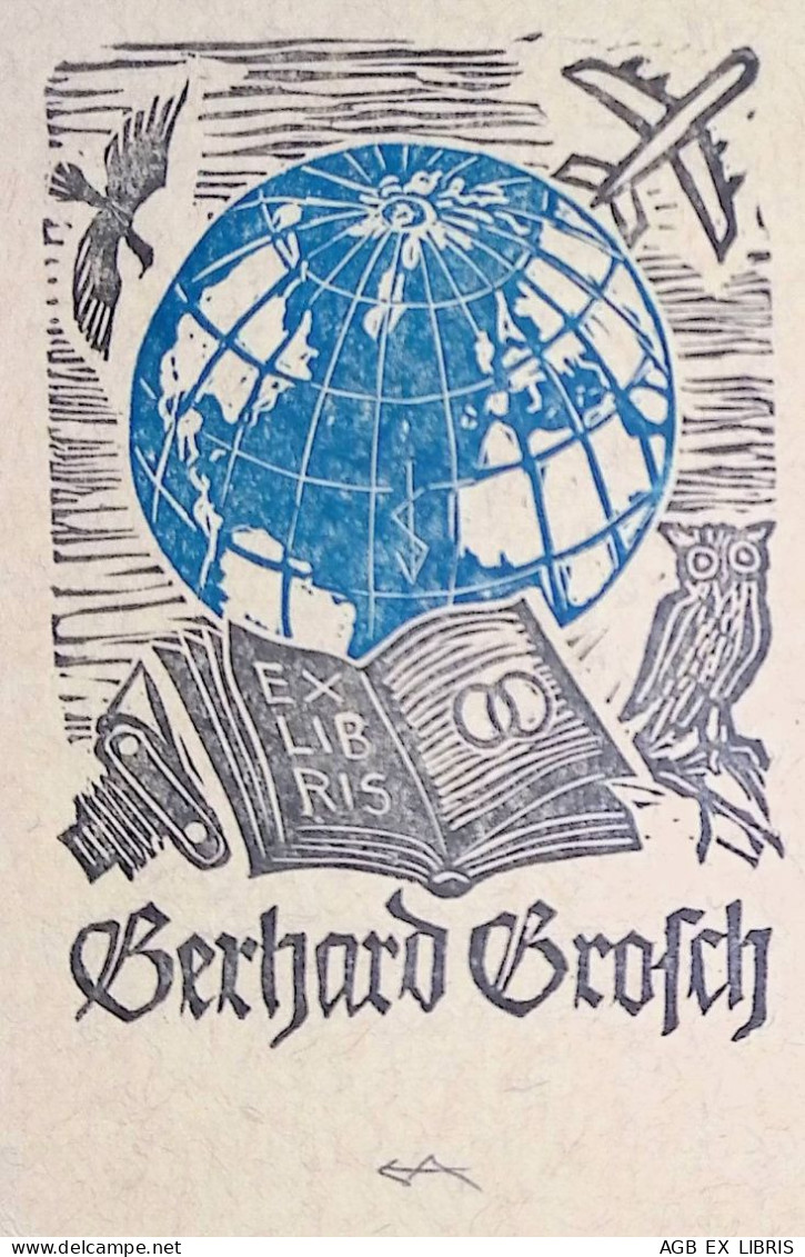 EX LIBRIS ERICH AULITZKY Per J. M. BERTRAND L27bis-F02 EXLIBRIS Opus 338 - Bookplates