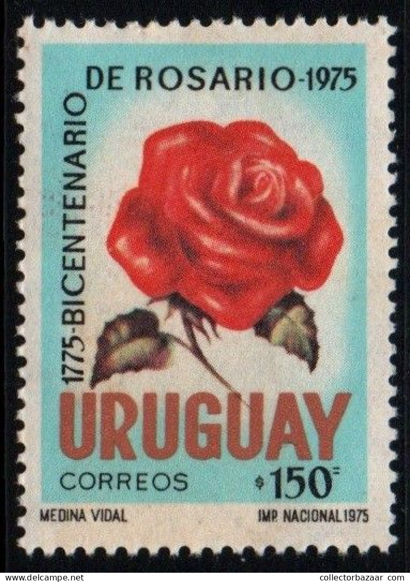 1975 Uruguay Rose Bicentenary Of City Of Rosario #910 ** MNH - Uruguay