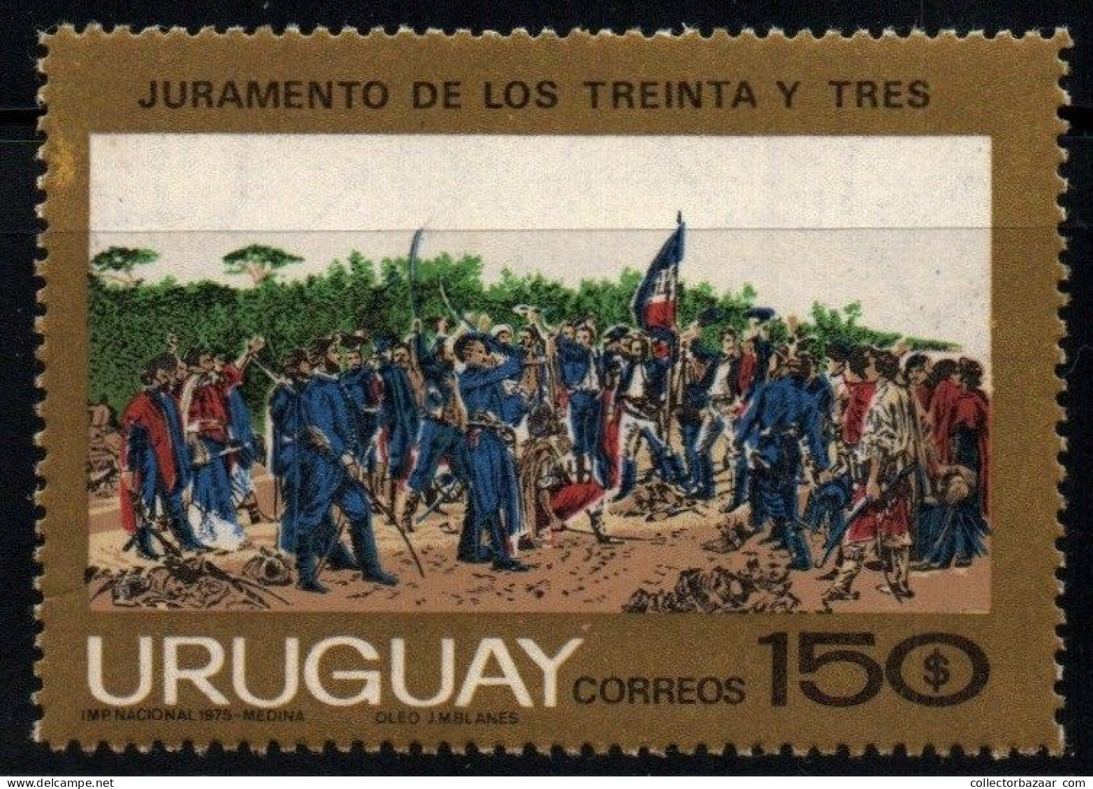 1975 Uruguay The Oath Of The 33 By Juan Manuel Blanes  #911 ** MNH - Uruguay