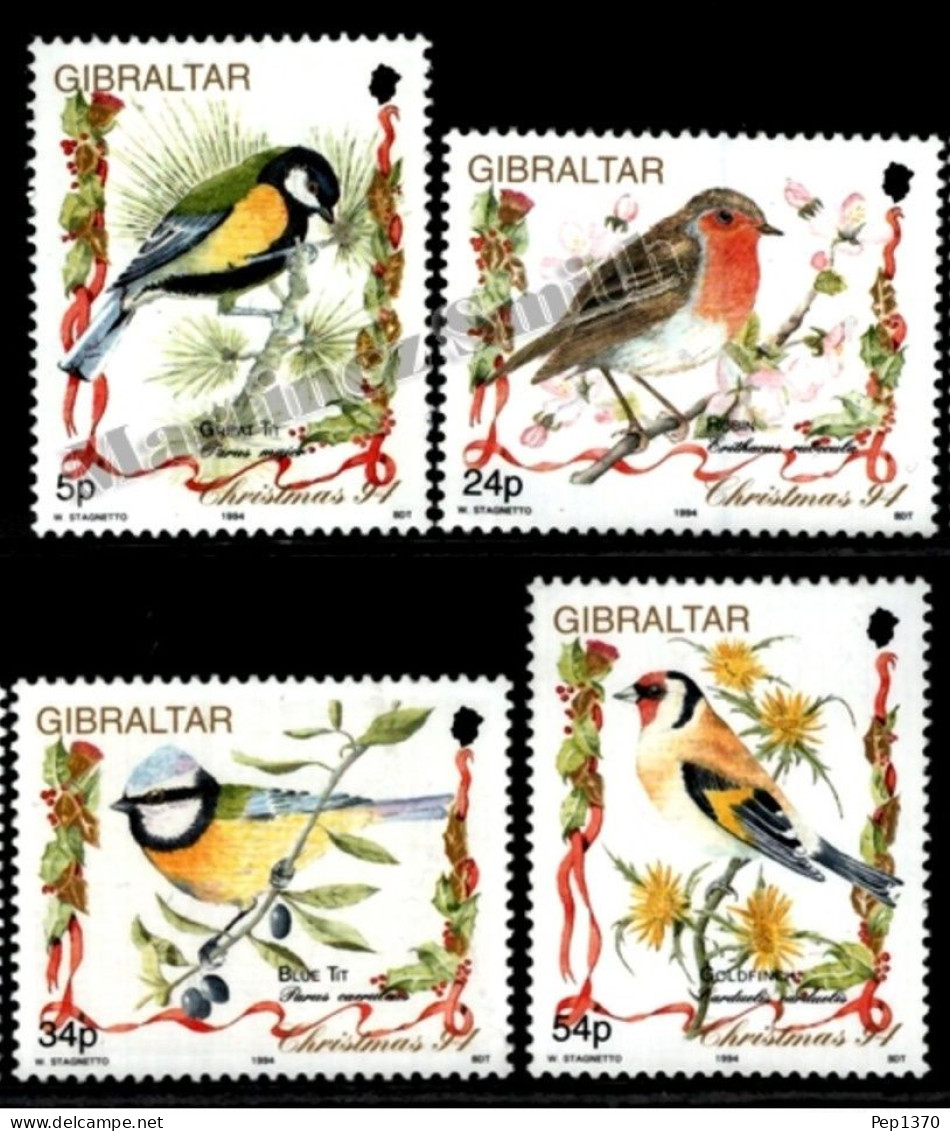 GIBRALTAR 1994 - FAUNA PAJAROS - YVERT 711/714** - Gibraltar