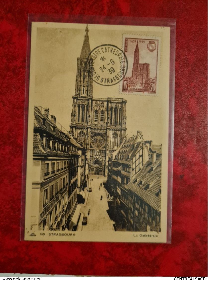 Carte 1939 MAXI STRASBOURG CENTENAIRE DE LA CATHEDRALE - Zonder Classificatie