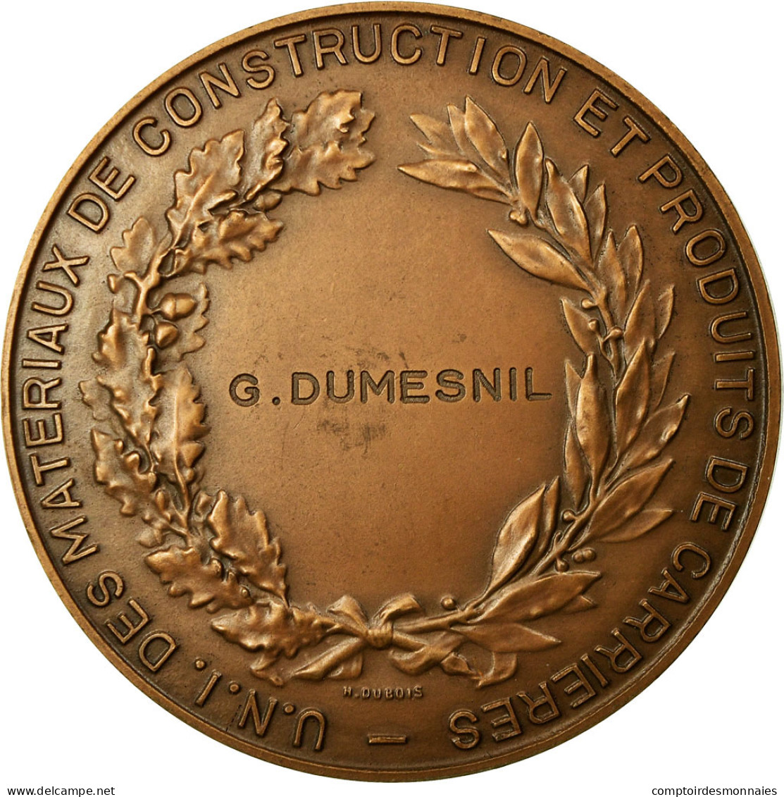 France, Médaille, U.N.I Des Matériaux De Construction, Coeffin, SPL, Bronze - Otros & Sin Clasificación