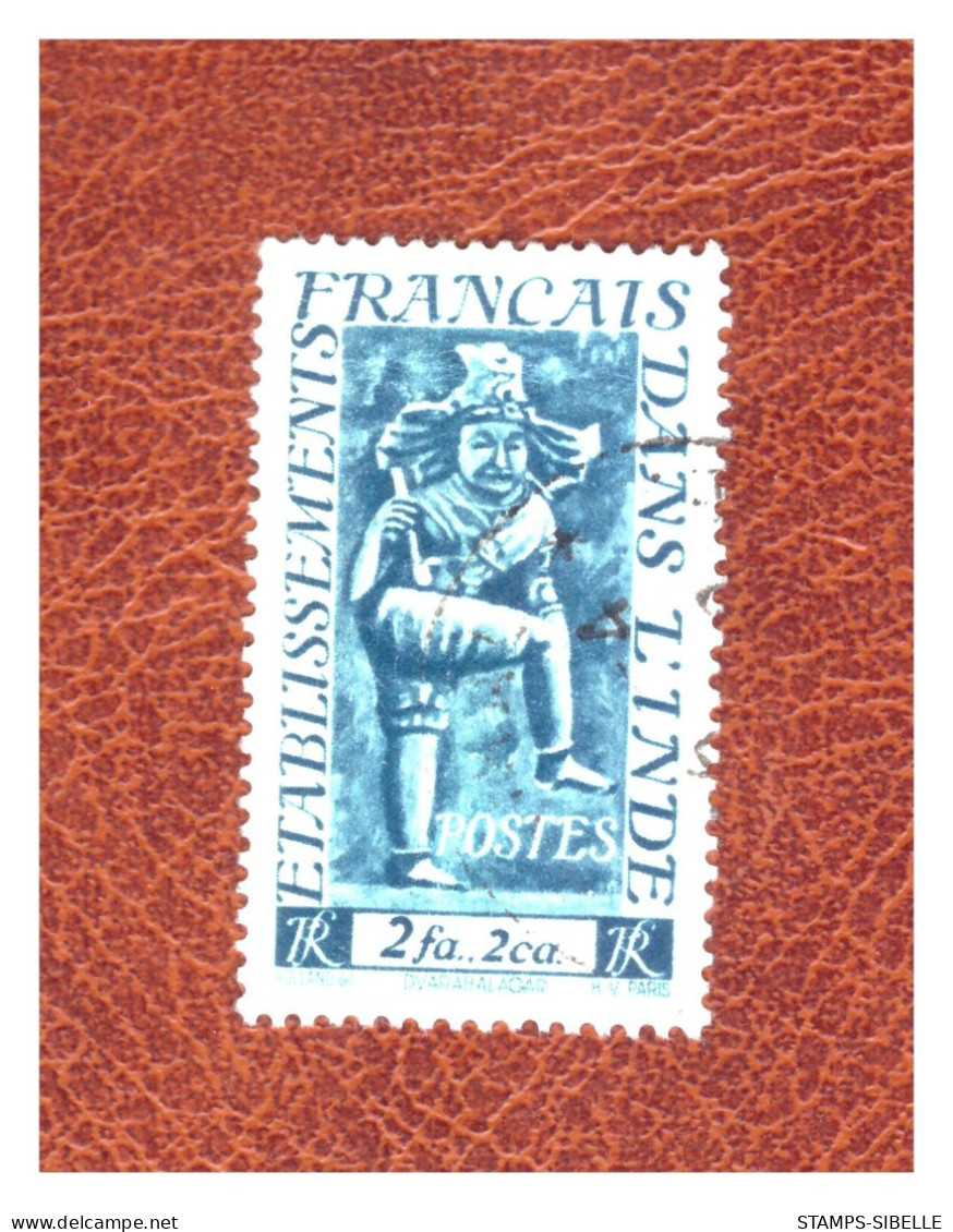 INDE     N °  247 .  2 Fa   2  Ca  BLEU      OBLITERE    .  SUPERBE  . - Usados