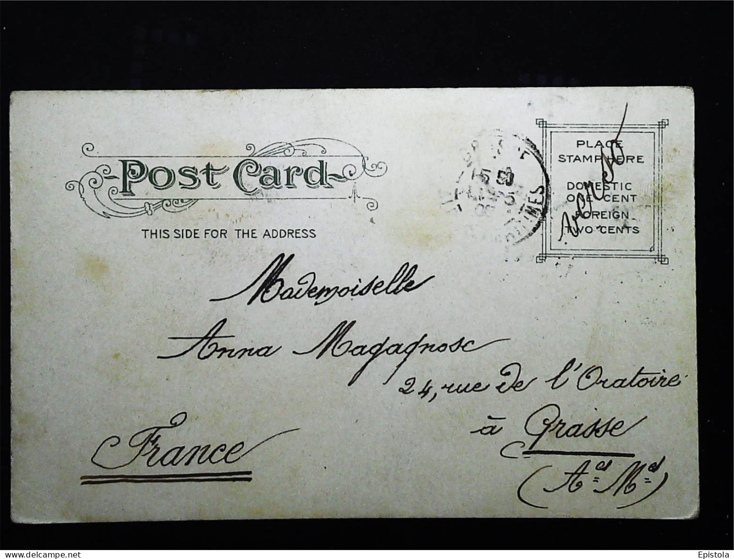 ► LTTLE   CHURCH   Vintage Card 1906 Red Stamp 2c   - NEW YORK CITY - Kerken