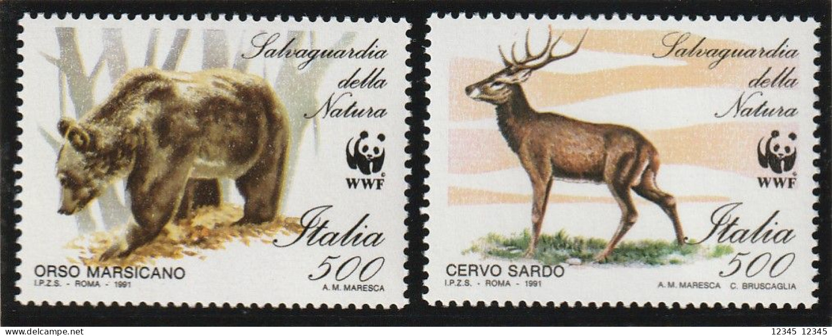 Italië 1991, Postfris MNH, WWF, Animals - 1991-00:  Nuovi