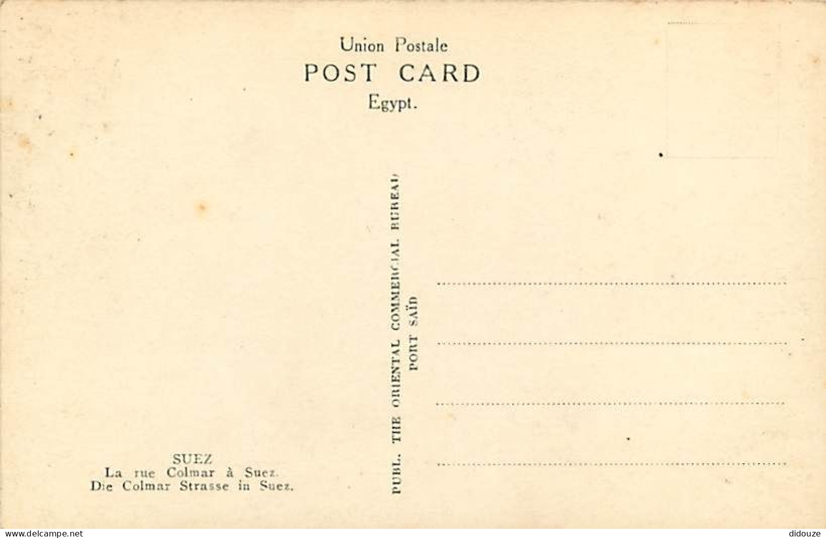 Egypte - Suez - La Rue Colmar - Animée - Carte Neuve - CPA - Voir Scans Recto-Verso - Sues