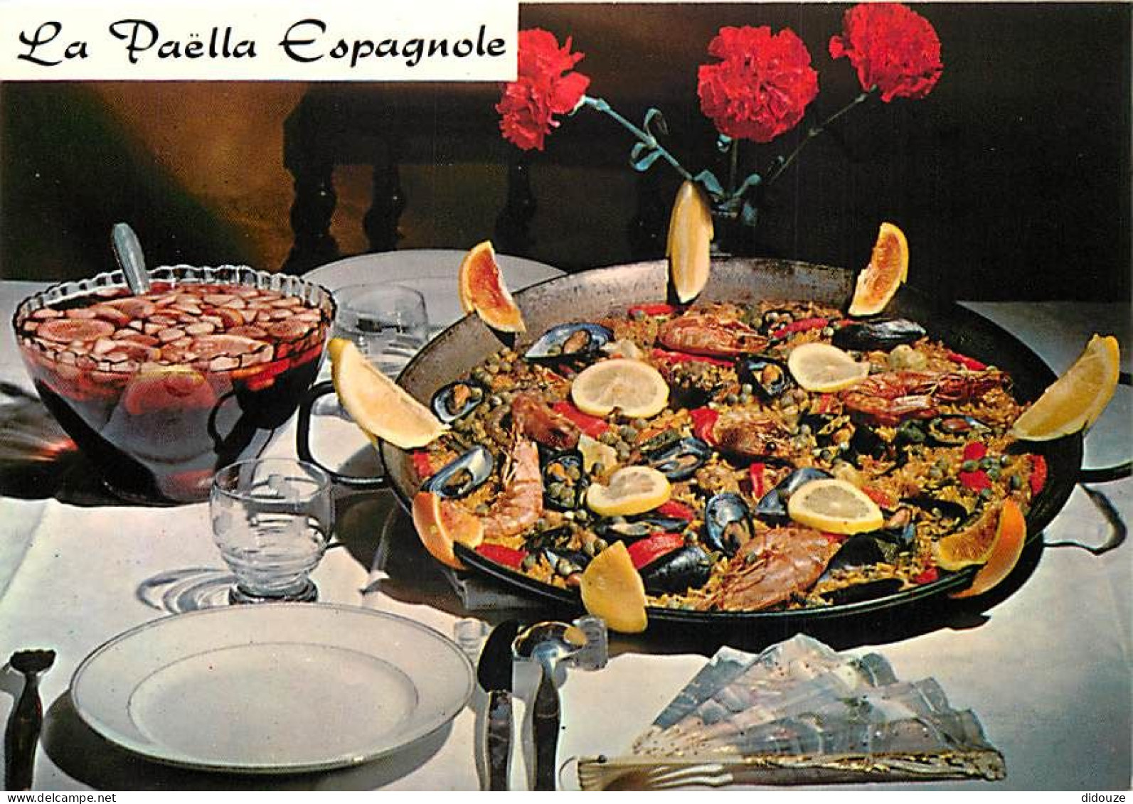 Recettes De Cuisine - Paëlla Espagnole - Carte Neuve - Gastronomie - CPM - Voir Scans Recto-Verso - Recettes (cuisine)