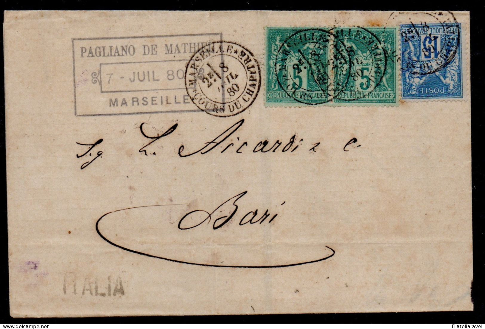 Francia - 1877/1945 - Storia Postale, piccolo lotto composto da n.7 lettere viaggiate.