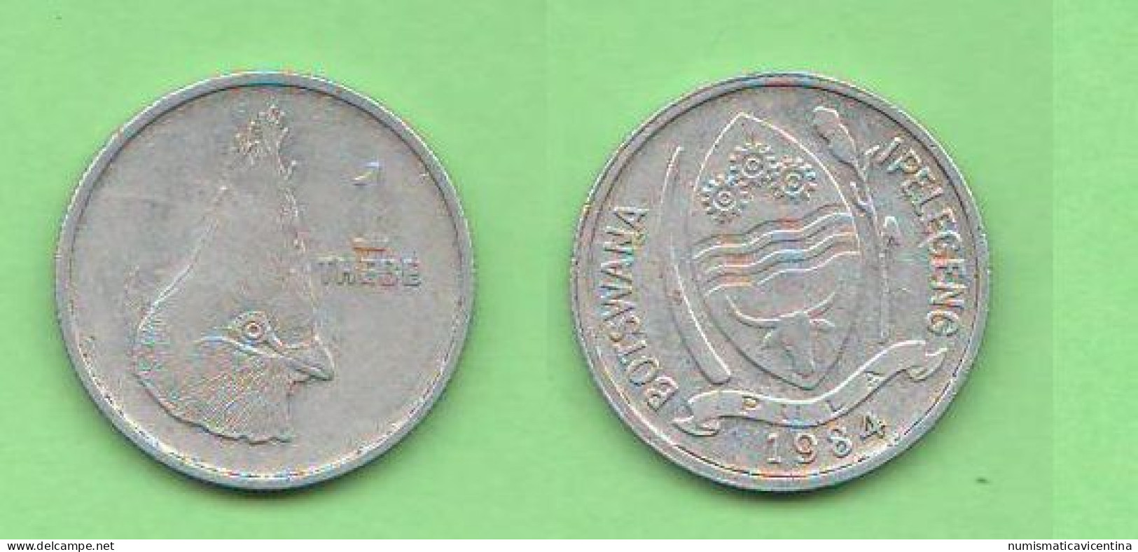 Botswana 1 Thebe 1984 Aluminum Coin Africa States - Botswana