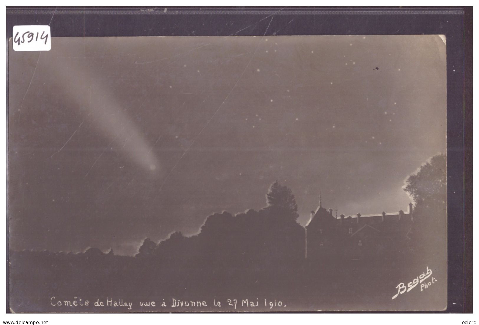 LA COMETE DE HALLEY VUE A DIVONNE LE 27 MAI 1910 - TB - Astronomia