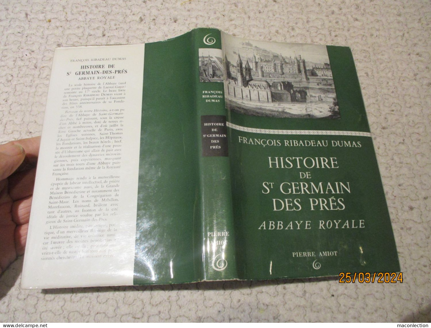 François Ribadeau Dumas Paris HISTOIRE DE St GERMAIN DES PRES Abbaye Royale 1958 - Non Classés