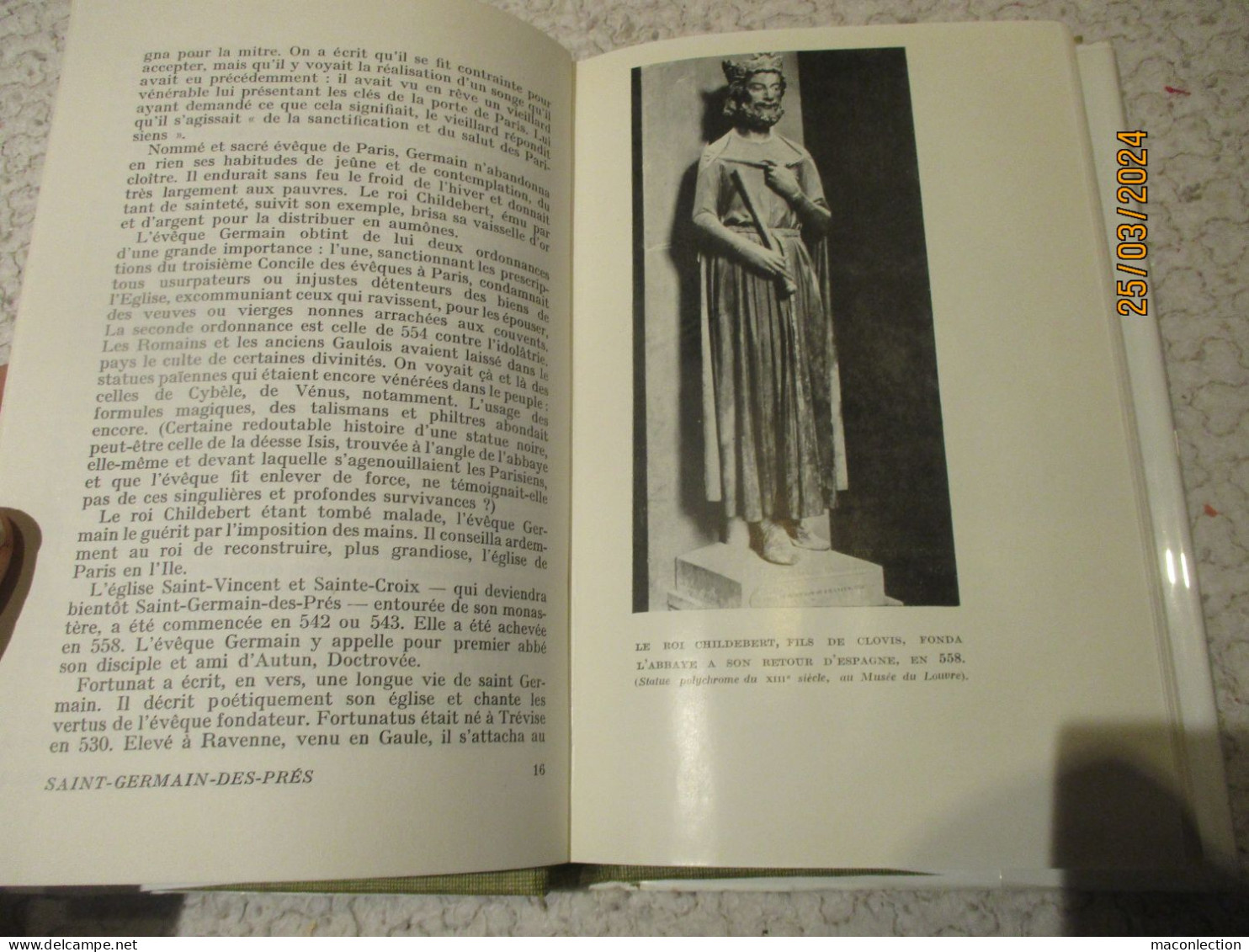 François Ribadeau Dumas Paris HISTOIRE DE St GERMAIN DES PRES Abbaye Royale 1958 - Non Classés