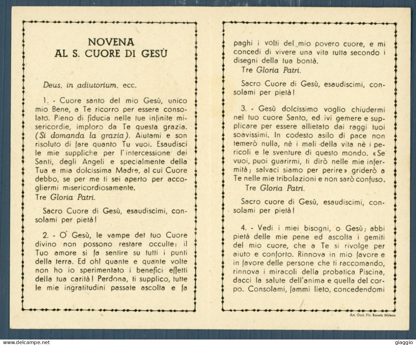 °°° Santino N. 8635 - Sacro Cuore Di Gesù °°° - Religion &  Esoterik