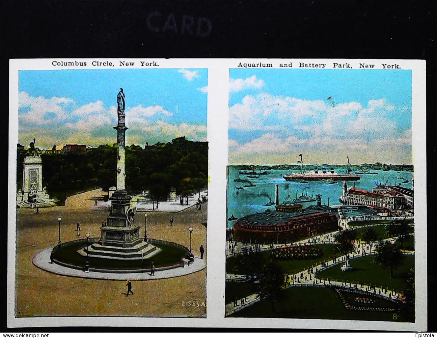 ► Paquebot Aquarium    Vintage Card 1920s     - NEW YORK CITY - Transports