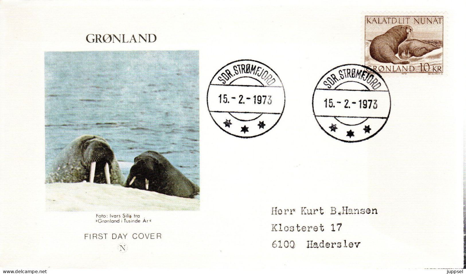 FDC  GREENLAND, Walrus     /     GROENLAND  Lettre De Première Jour, Morse - Sonstige & Ohne Zuordnung