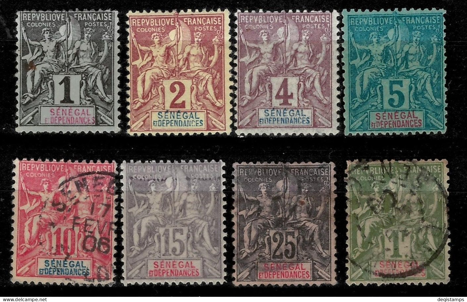 French Senegal Year 1892/1900 MH/Used Stamps - Ongebruikt