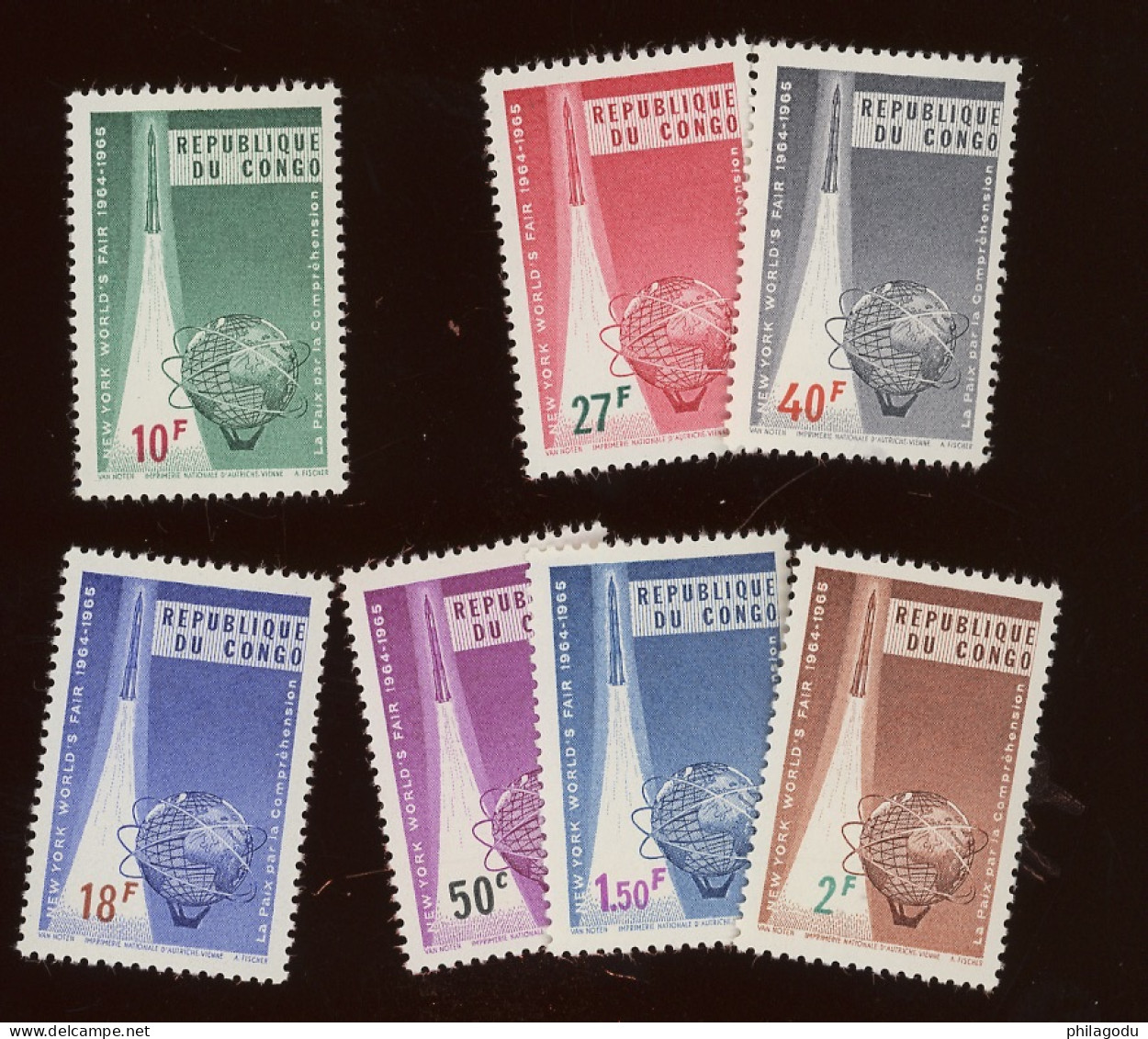 1965.  Y&T 573/579 **. Expo De N.Y.   Fusée - Unused Stamps