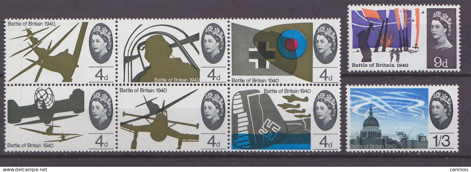 GRANDE BRETAGNE SHAKESPEARE 1965 Y & T 407 - 414 SANS  PHOSPHORE NEUFS SANS CHARNIERES - Unused Stamps