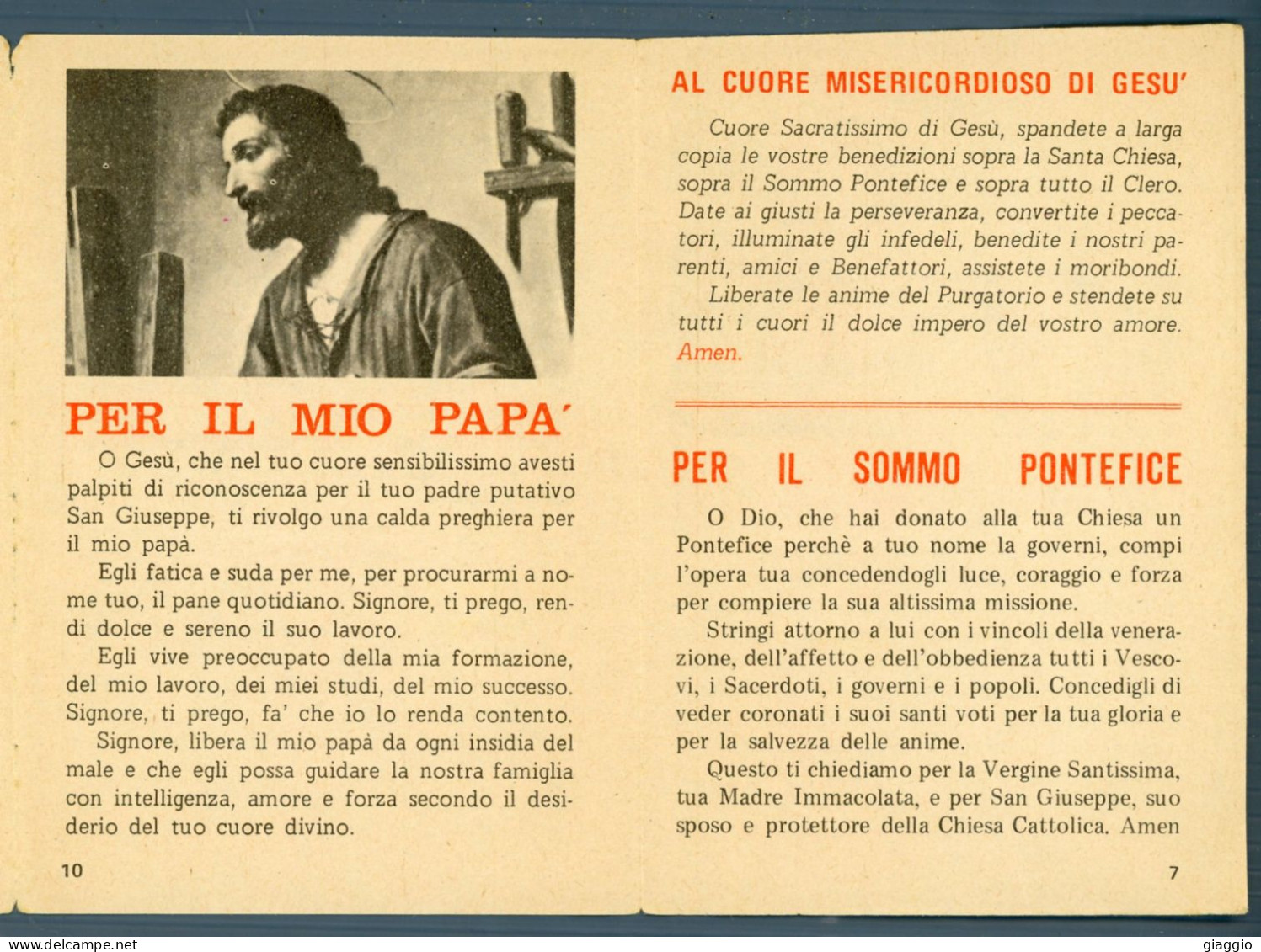 °°° Santino N. 8636 - Sacro Cuore Di Gesù °°° - Religion & Esotericism