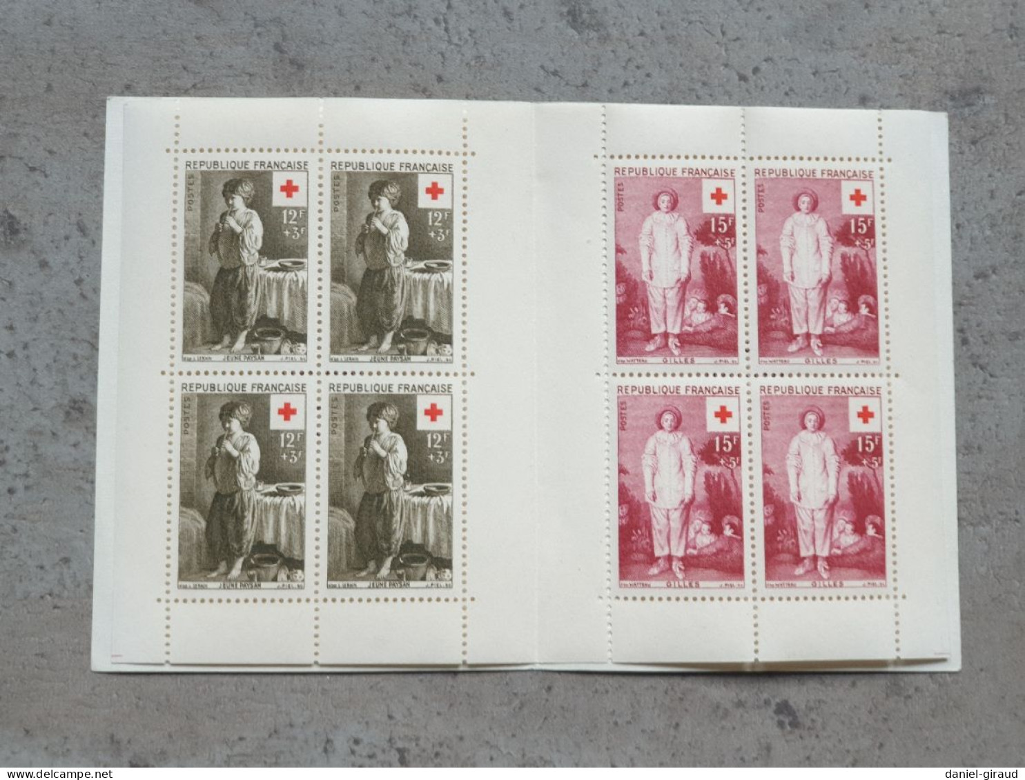 TIMBRE FRANCE CARNET CROIX ROUGE 1956 MNH** COTE 80 € - Red Cross