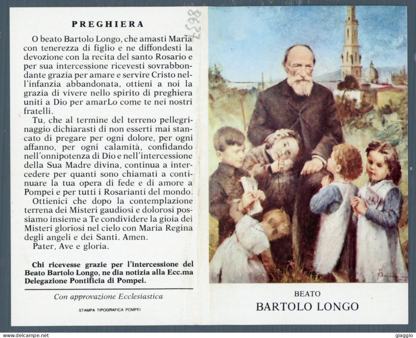 °°° Santino N. 8637 - Beato Bartolo Longo °°° - Religion &  Esoterik