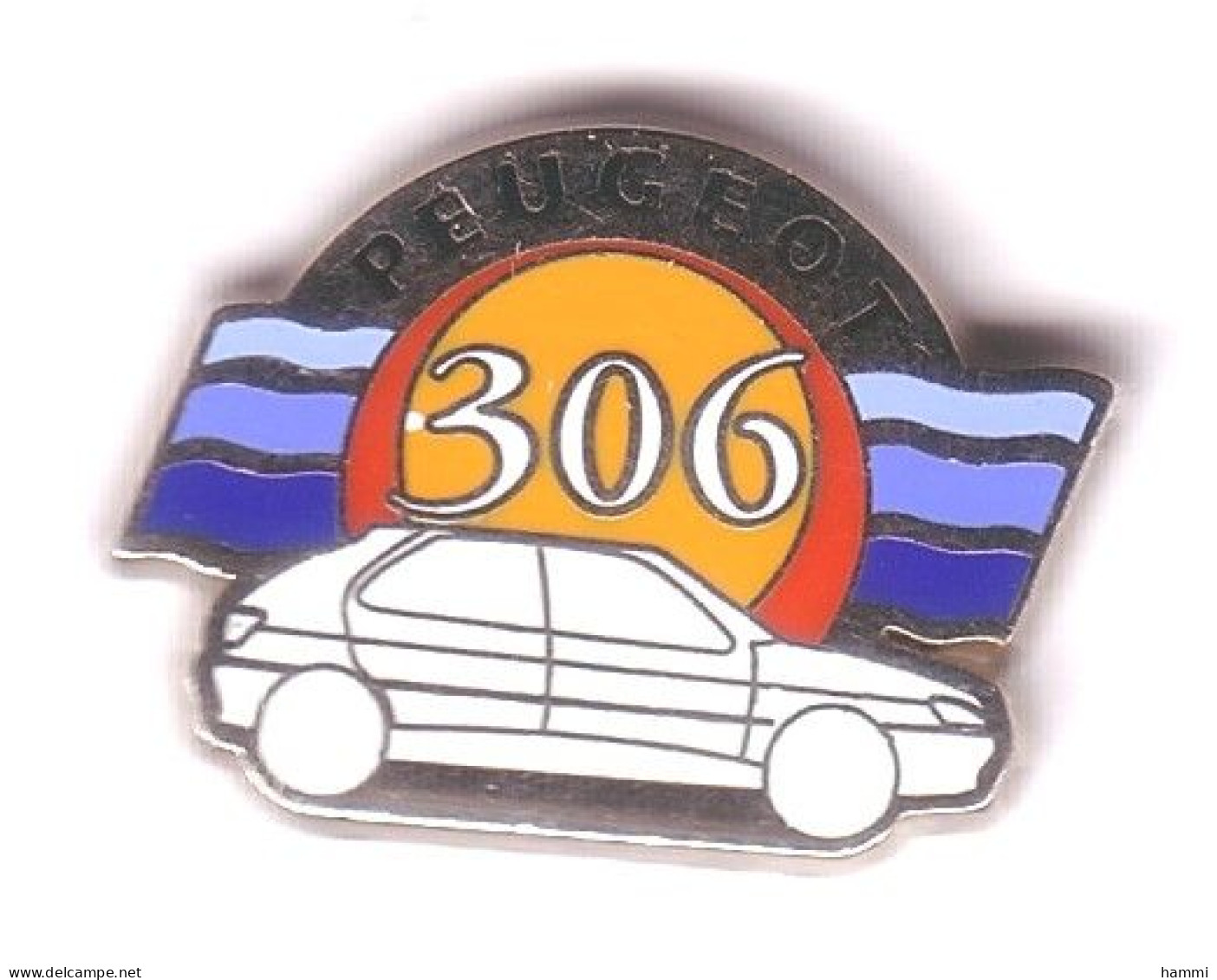 VP39 Pin's PEUGEOT 306 Sans Cartouche QUALITE ARTHUS NON SIGNE Metargent Achat Immédiat - Peugeot