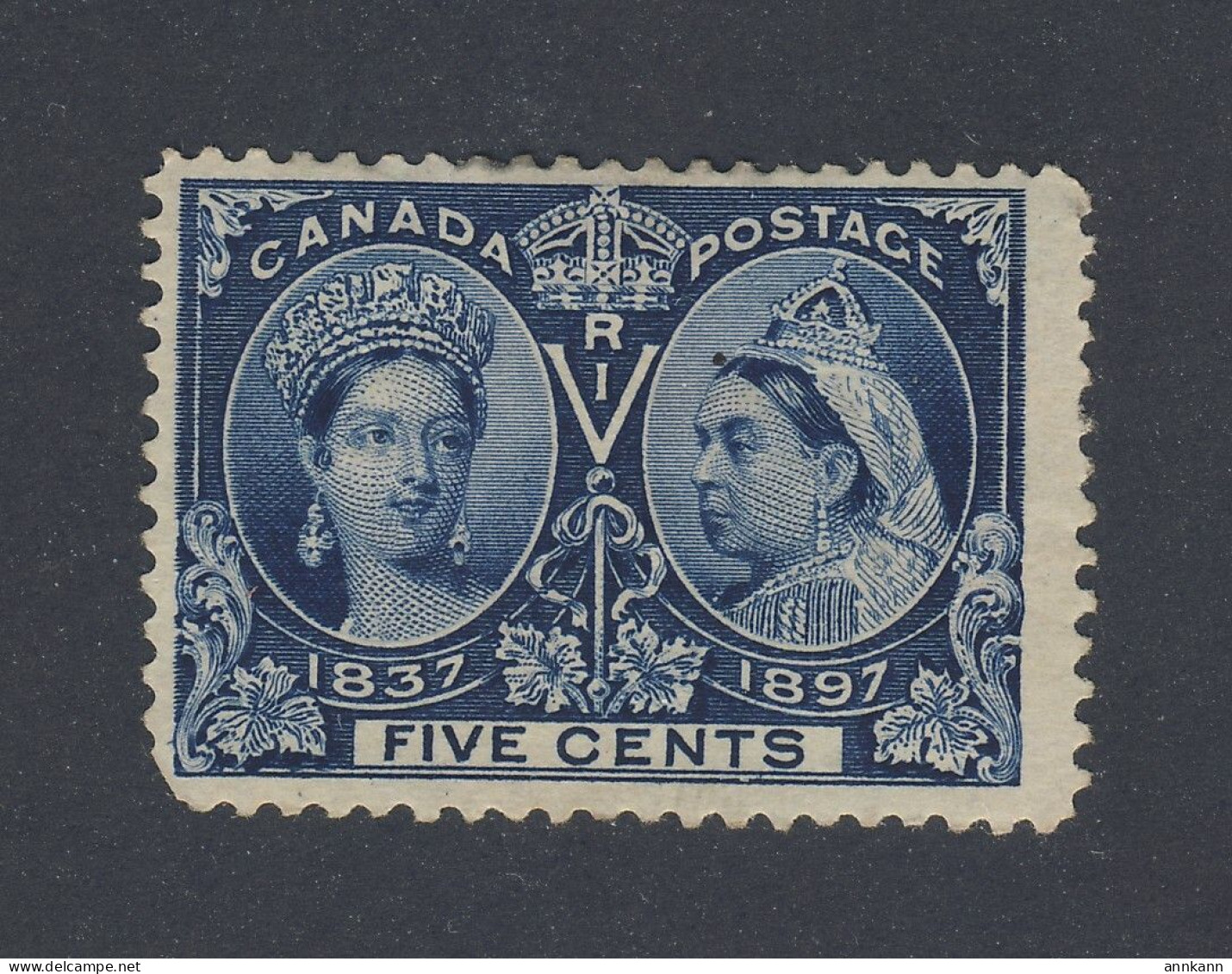 KOSTENLOSER VERSAND - Canada MHR Stamp; #54-5c Victoria Jubilee MHR RC Fine+ Guide Value = $40.00 - Unused Stamps