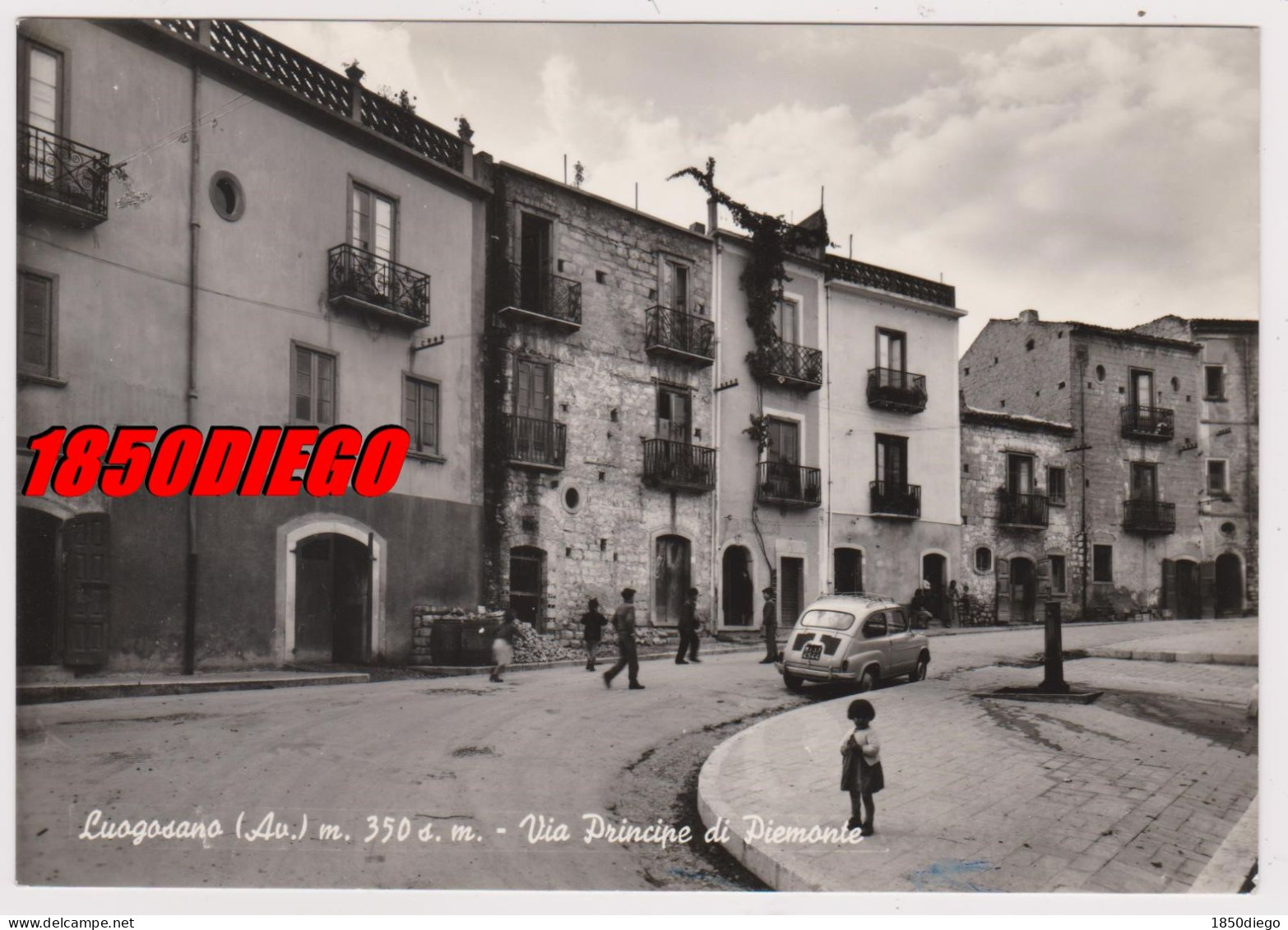 LUOGOSANO - VIA PRINCIPE DI PIEMONTE F/GRANDE VIAGGIATA 1963  ANIMAZIONE - Avellino