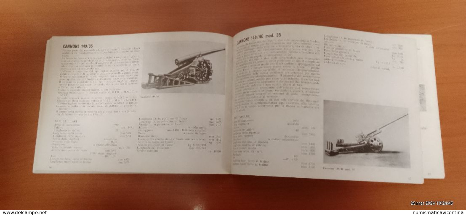 Libro Artiglierie Semoventi Armi Portatili Regio Esercito Dal 1900 Al 1943 Con Foto - Guerre 1939-45