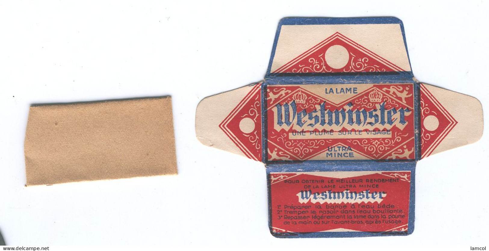 Lame De Rasoir Française WESTMINSTER - French Safety Razor Blade Wrapper - Scheermesjes