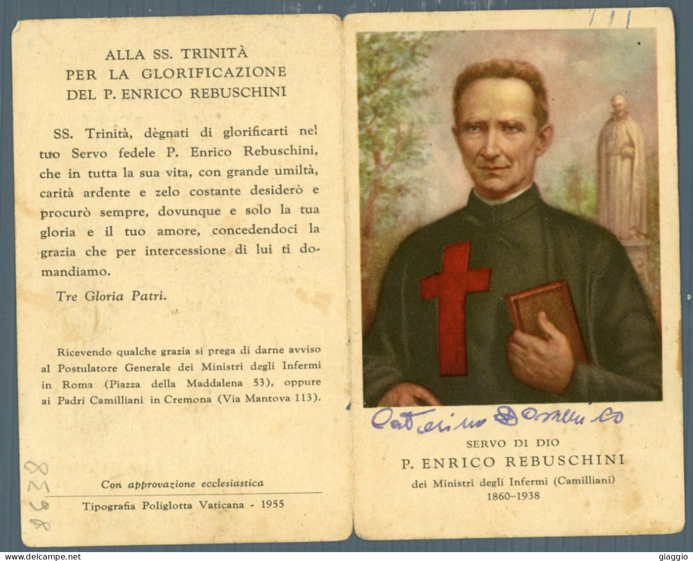 °°° Santino N. 8638 - P. Enrico Rebuschini °°° - Godsdienst & Esoterisme