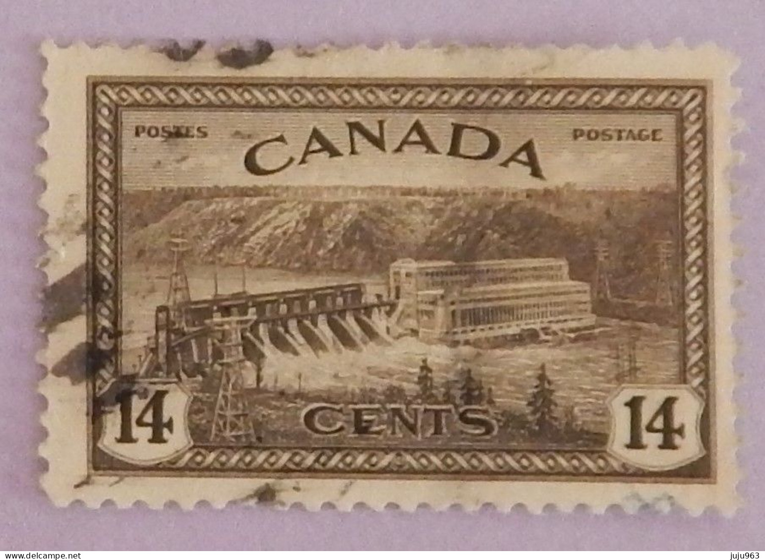 CANADA YT 221 OBLITÉRÉ "BARRAGE SUR LE SAINT MAURICE " ANNÉE 1946 - Used Stamps
