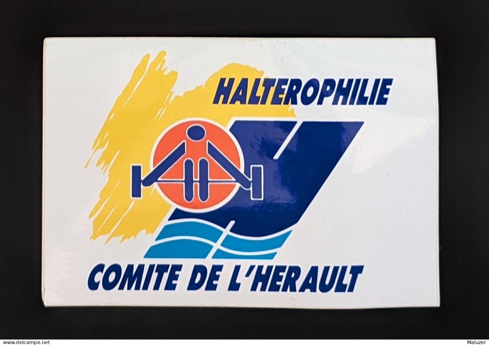 AUTOCOLLANT HALTÉROPHILIE - COMITÉ DE L'HERAULT 34 - SPORT MUSCULATION - Adesivi