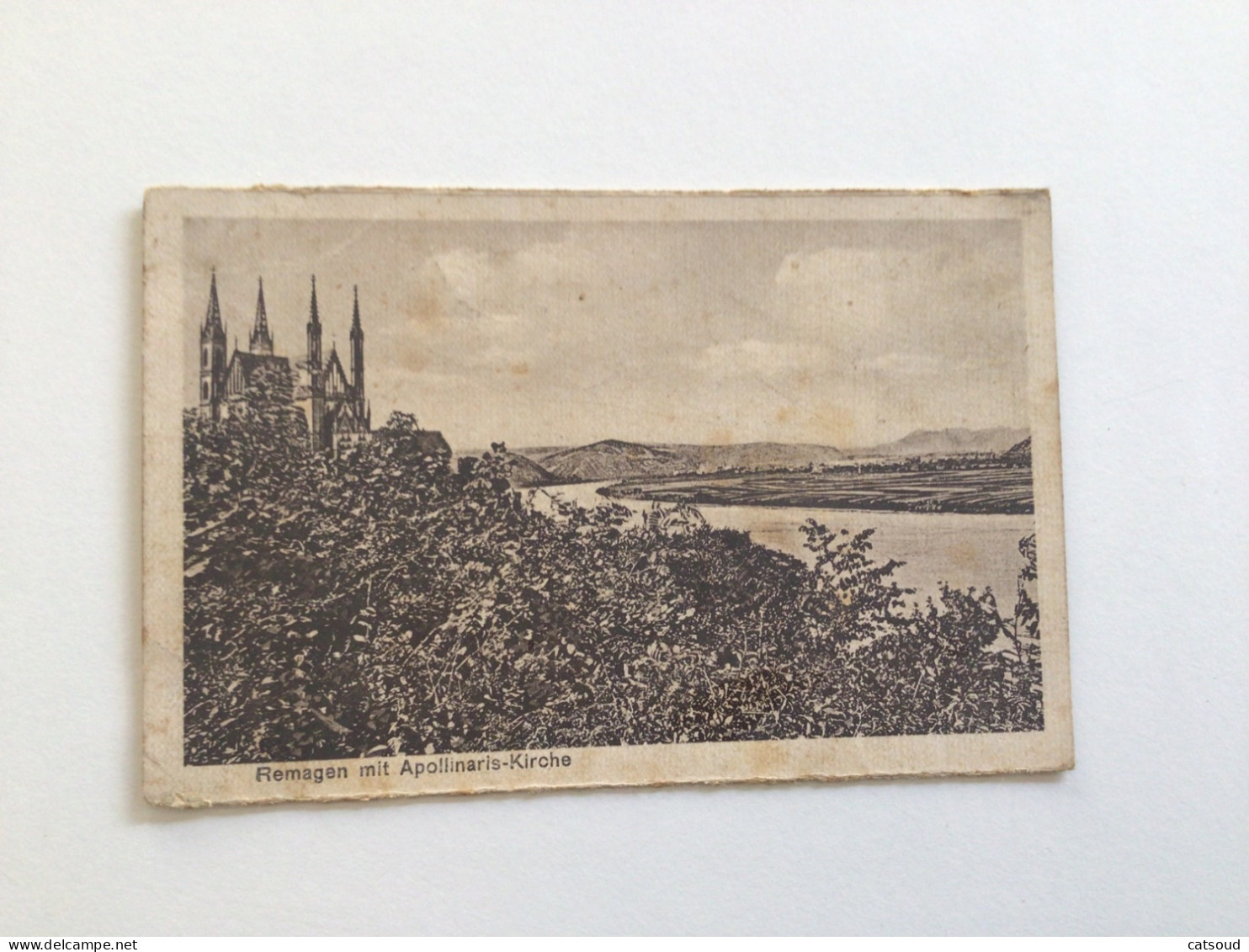 Carte Postale Ancienne (1920) Remagen Mit Appollinaris-Kirche (cachet Au Verso) - Remagen