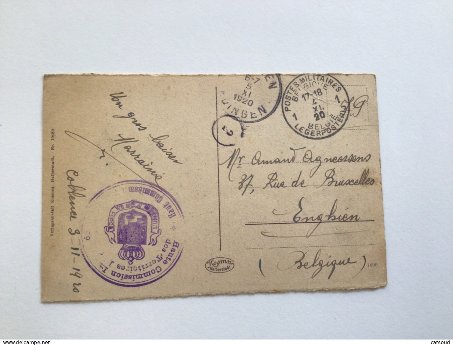 Carte Postale Ancienne (1920) Remagen Mit Appollinaris-Kirche (cachet Au Verso) - Remagen