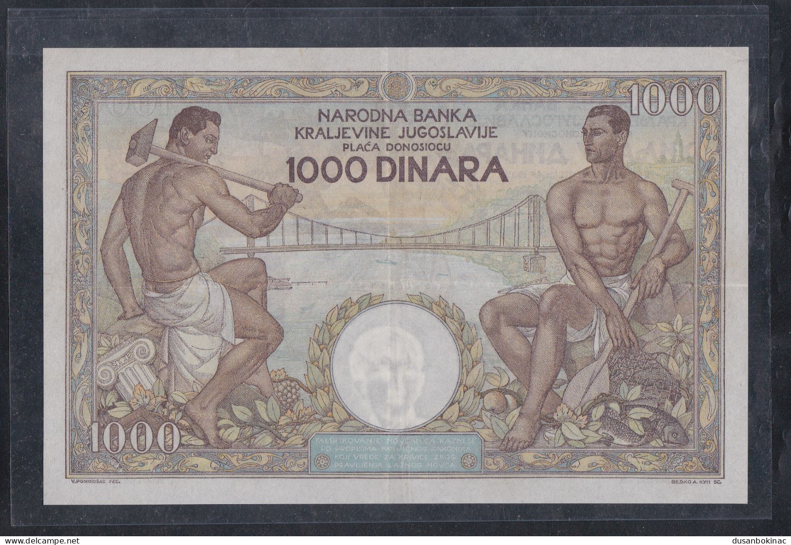 1000 Dinara 1935 XF - Yougoslavie
