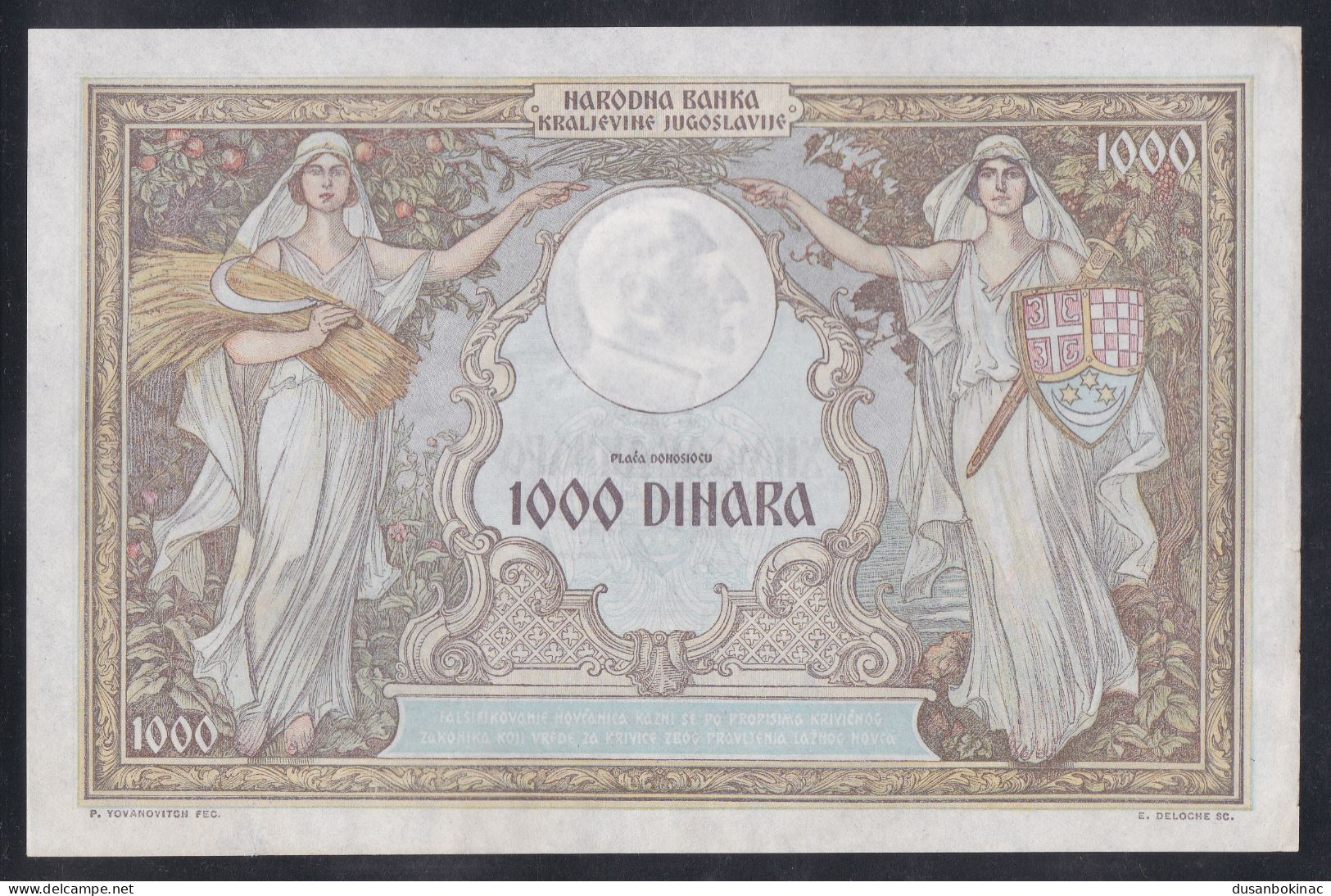 1000 Dinara 1931 Unc - Yougoslavie