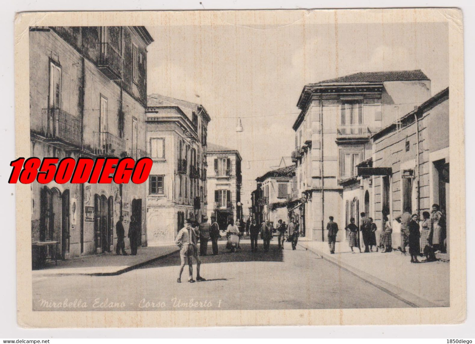 MIRABELLA  ECLANO - CORSO UMBERTO IF/GRANDE VIAGGIATA 1959 BELLA ANIMAZIONE - Avellino