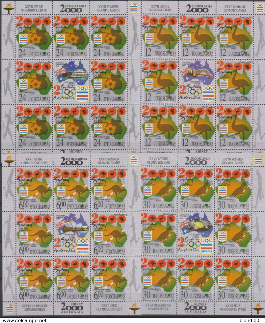 Olympics 2000 - History - YUGOSLAVIJA - Set Of 4 Sheets MNH - Summer 2000: Sydney