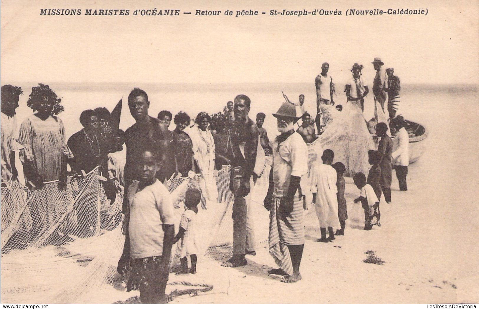 Nouvelle Caledonie - Retour De Peche - St Joseph D'ouvea - Missions Maristes D'oceanie  - Carte Postale Ancienne - Nueva Caledonia