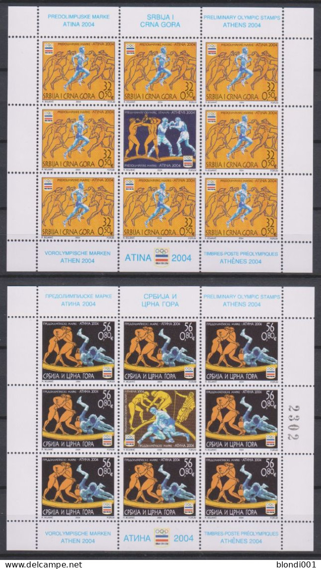 Olympics 2004 - History - YUGOSLAVIJA - Set Of 2 Sheets MNH - Estate 2000: Sydney