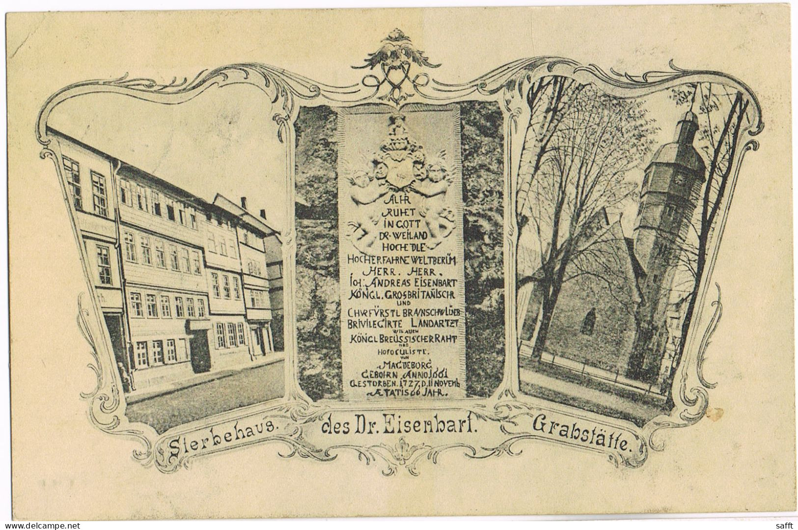 AK Hann. Münden, Dr. Eisenbart, Sterbehaus Und Grabstätte 1915 - Hannoversch Muenden