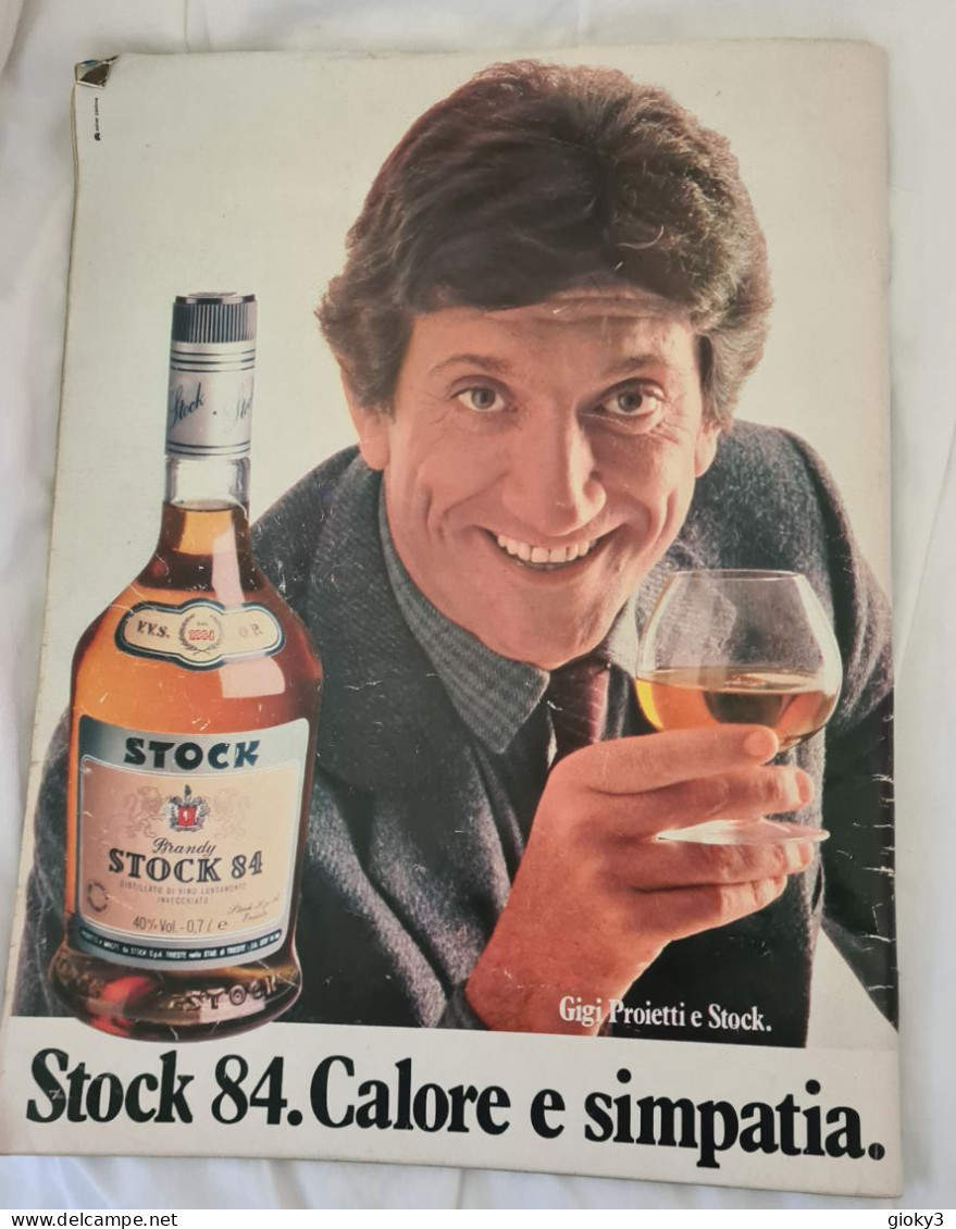 PUBBLICITA' STOCK 84 CON GIGI PROIETTI 1980 - Alcohols