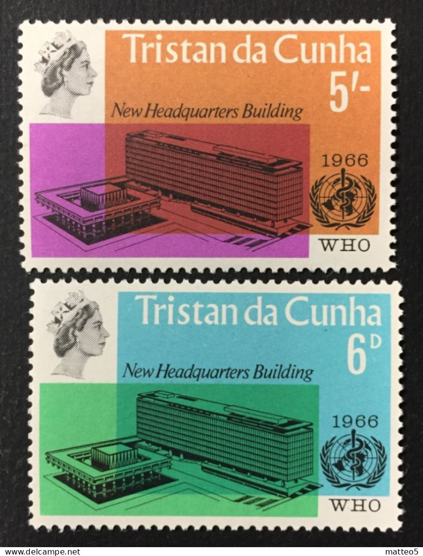 1966 Tristan Da Cunha - Inauguration Of W.H.O. New Headquarters Building - Unused - Tristan Da Cunha