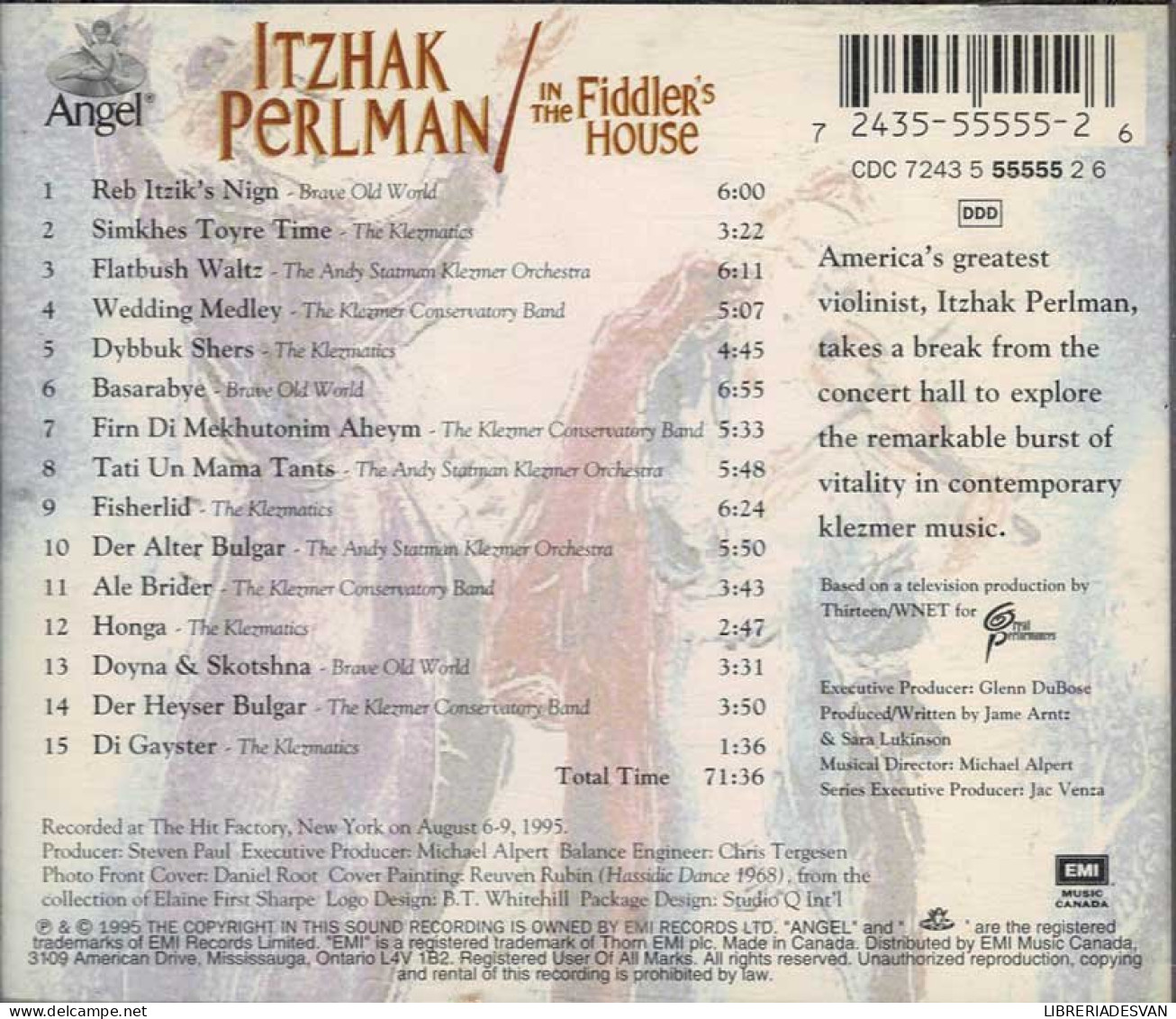 Itzhak Perlman - In The Fiddler's House. CD - Clásica