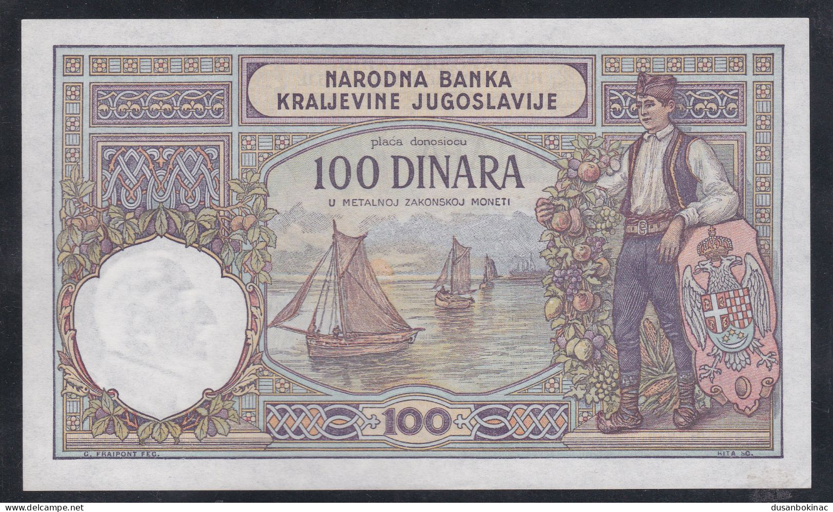 100 Dinara 1929 Unc - Yougoslavie