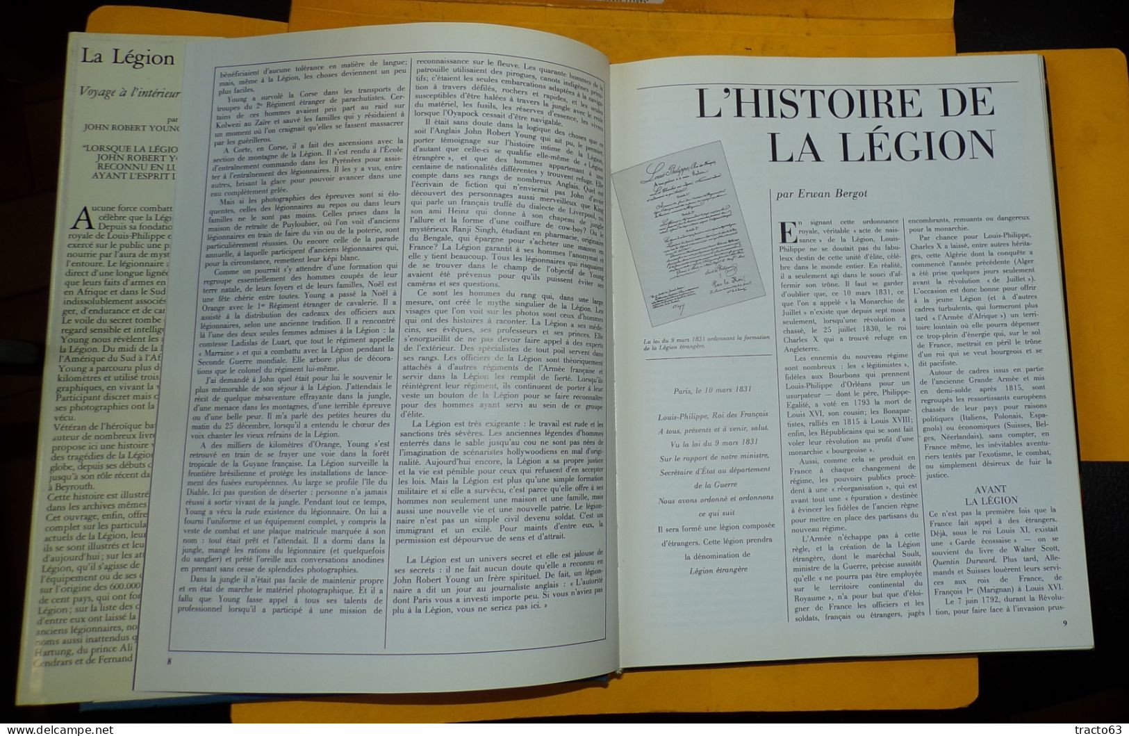 LIVRE  : LA LEGION ETRANGERE , VOYAGE DANS UN CORPS D'ELITE PAR ERWAN BERGOT , EDITION ROBERT LAFFONT   , FORMAT 28 CM X - Francés